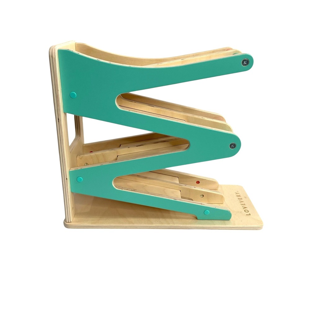 Lovevery wooden toy Race & Chase car‎ double Ramp Montessori smart toy